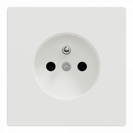 D-Life - prise de courant 2P+T - FR - méca + enjoliveur - blanc nordic mat