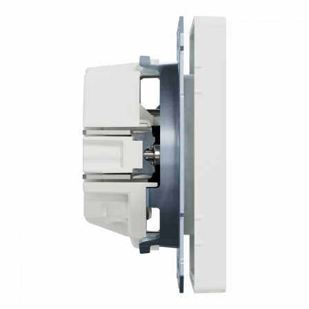 D-Life - prise de courant 2P+T - FR - méca + enjoliveur - blanc nordic mat