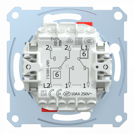 D-Life - interrupteur double va-et-vient - 10A - méca seul
