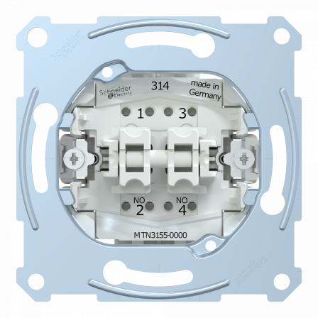 D-Life - bouton poussoir double - BP NO + BP NO - 10A - méca seul