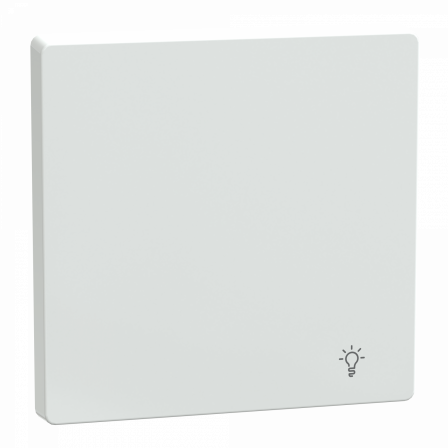 D-Life - enjoliveur pour commande simple avec picto lampe - blanc lotus