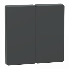 D-Life - enjoliveur pour commande double sans marquage - anthracite