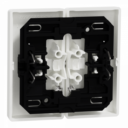 D-Life - enjoliveur pour commande double avec voyant - blanc nordic mat