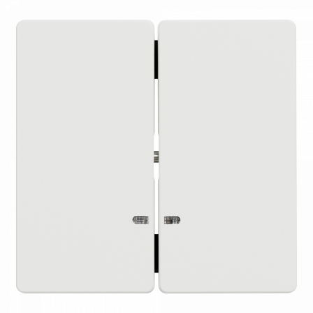 D-Life - enjoliveur pour commande double avec voyant - blanc nordic mat