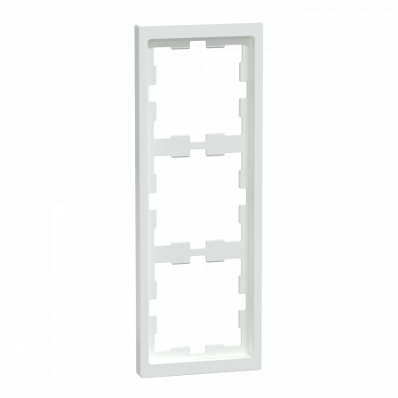 D-Life - cadre de finition - blanc lotus - 3 postes