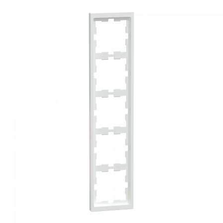 D-Life - cadre de finition - blanc lotus - 5 postes
