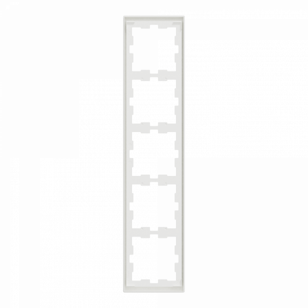 D-Life - cadre de finition - blanc nordic mat - 5 postes