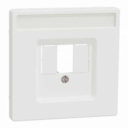 D-Life - enjoliveur pr prise conn multimédia - porte-étiquet - blanc nordic mat