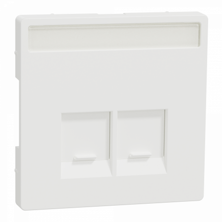 D-Life - enjoliveur prise double RJ45 S-One - porte-étiquette - blanc nordic mat