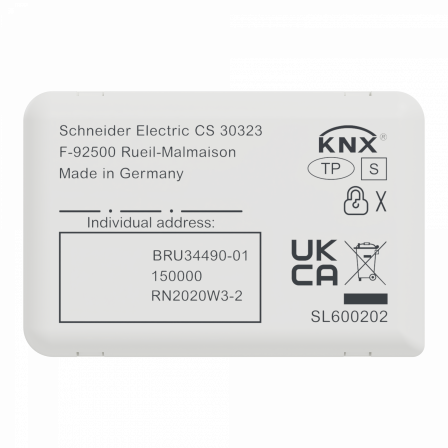 SpaceLogic KNX Interface Bouton Poussoir Basic, 2 canaux, Secure