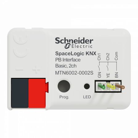 SpaceLogic KNX Interface Bouton Poussoir Basic, 2 canaux, Secure