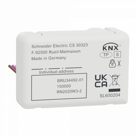 SpaceLogic KNX Interface Bouton Poussoir Basic, 4 canaux, Secure