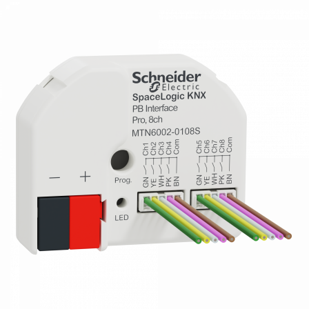 SpaceLogic KNX Interface Bouton Poussoir Pro, 8 canaux, Secure