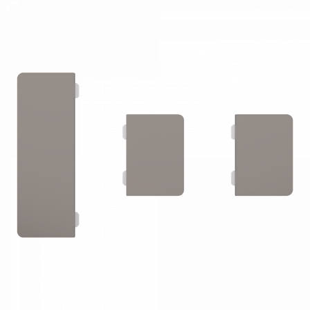 SpaceLogic KNX - D-Life - Dynamique - 1 touche médiane + 2 petites - Nickel