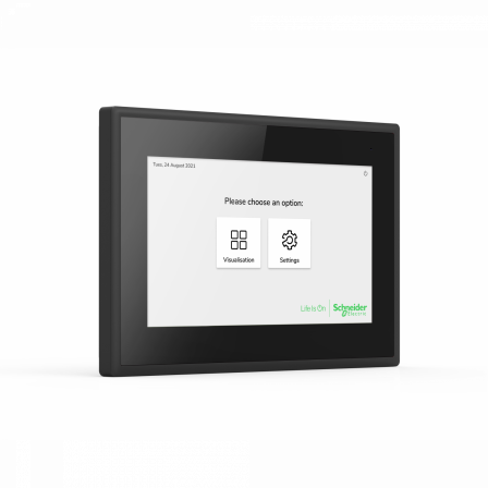 SpaceLogic KNX Ecran tactile IP 7p - Noir - 24v - Wifi - horizontal et vertical
