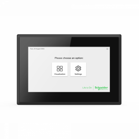 SpaceLogic KNX Ecran tactile IP 7p - Noir - 24v - Wifi - horizontal et vertical