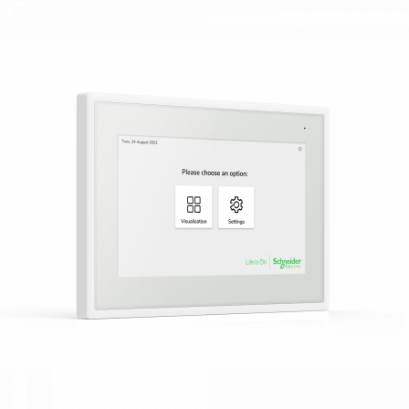SpaceLogic KNX Ecran tactile IP 7p - Blanc - 24v - Wifi - horizontal et vertical