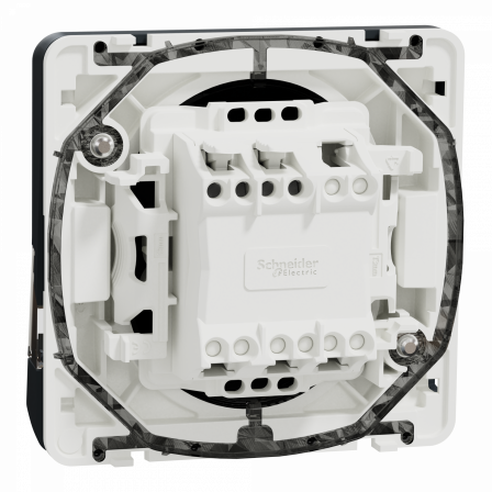 Mureva Styl - Bouton poussoir porte-etiquette - composable - IP55 - IK08 - gris