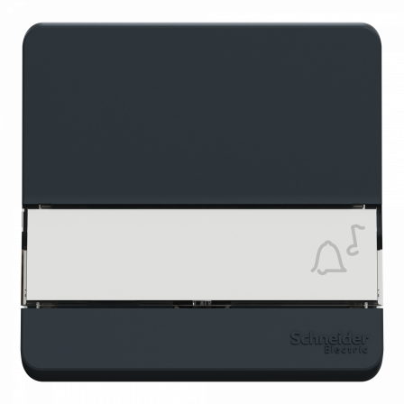 Mureva Styl - Bouton poussoir porte-etiquette - composable - IP55 - IK08 - gris