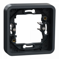 Mureva Styl - Cadre 1 poste à griffes - encastré - IP55 - IK08 - gris