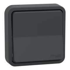 Mureva Styl - Va et vient - complet encastré - IP55 - IK08 connex auto - gris