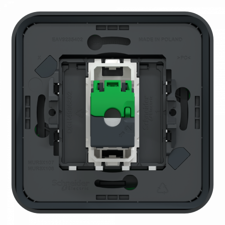 Mureva Styl - Prise RJ45 cat 6A blindé STP FTP - composable - IP55 IK07 - gris