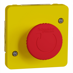 Mureva Styl - Arrêt d'urgence 1/4 tour - composable IP55 - IK08 - jaune