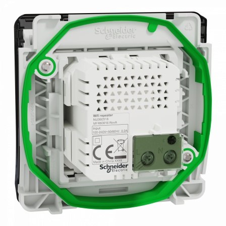 Mureva Styl - Répéteur wifi avec adaptateur - composable - IP55 - IK07 - gris