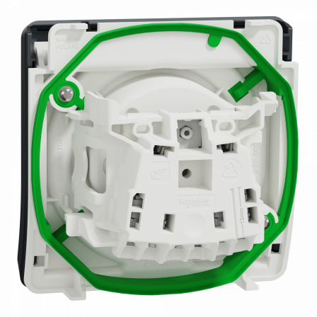 Mureva Styl - Prise de courant 2P+T - composable -IP55-IK08 - connex auto - gris