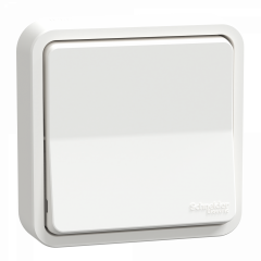 Mureva Styl - Va et vient - complet encastré - IP55 - IK08 connex auto - blanc