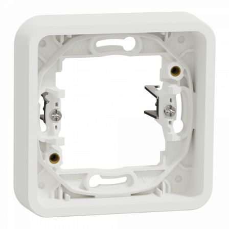 Mureva Styl - Cadre 1 poste à griffes - encastré - IP55 - IK08 - blanc