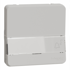 Mureva Styl - Bouton poussoir porte-etiquette - composable - IP55 - IK08 - blanc