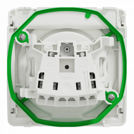 Mureva Styl - Prise courant 2P+T - composable - IP55 IK08 - connex auto - blanc