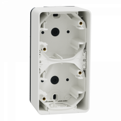 Mureva Styl - Boîte 2 postes verticale - saillie - IP55 - IK08 - blanc