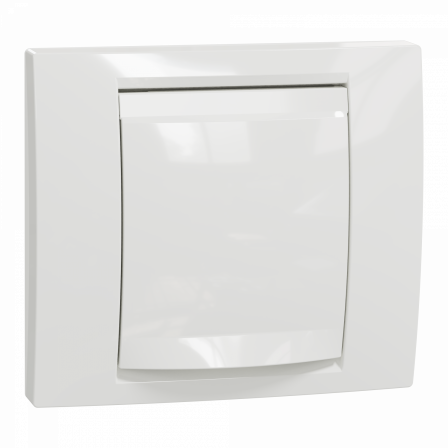 Unica - plaque de finition IP44 - Blanc - 1 poste