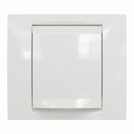 Unica - plaque de finition IP44 - Blanc - 1 poste