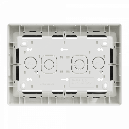 Unica - boîte de concentration saillie complète - 2 rang de 10 mod - blanc anti