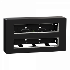 Unica - boîte de concentration saillie complète - 2 rang de 10 mod - anthracite