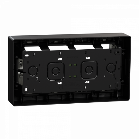 Unica - boîte de concentration saillie complète - 2 rang de 10 mod - anthracite