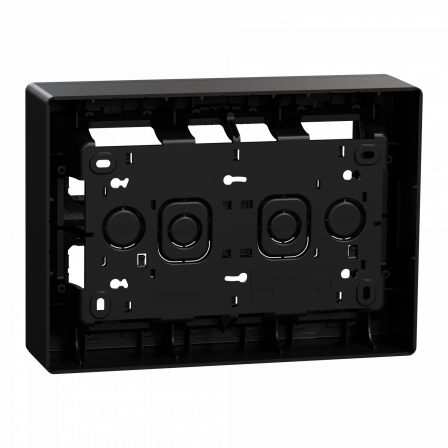 Unica - boîte de concentration saillie complète - 2 rang de 8 mod - anthracite