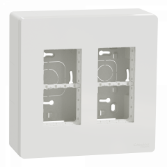 Unica - boîte de concentration saillie complète - 2 col de 4 mod - Blanc