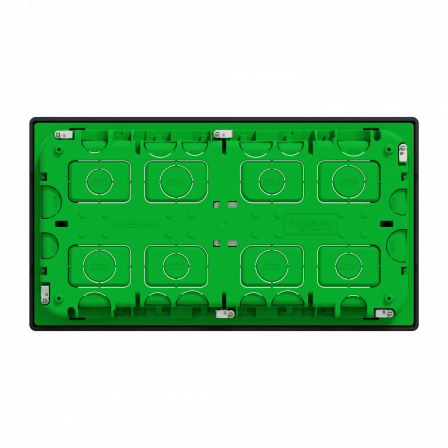 Unica - boîte de concentration encastrée complète - 2 rang de 10 mod - anthra