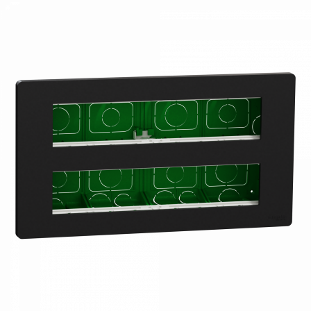 Unica - boîte de concentration encastrée complète - 2 rang de 10 mod - anthra