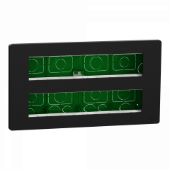 Unica - boîte de concentration encastrée complète - 2 rang de 10 mod - anthra