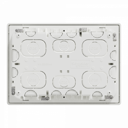Unica - boîte de concentration encastrée complète - 3 col de 4 mod - Blc antibac