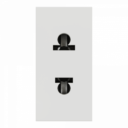 Unica - prise euroamericaine - 2P - 1 mod - Blanc - méca seul