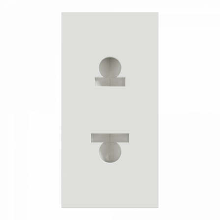 Unica - prise euroamericaine - 2P - 1 mod - Blanc - méca seul