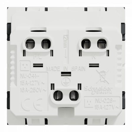 Unica - prise euroamericaine - 2P+T - 2 mod - Anthracite - méca seul