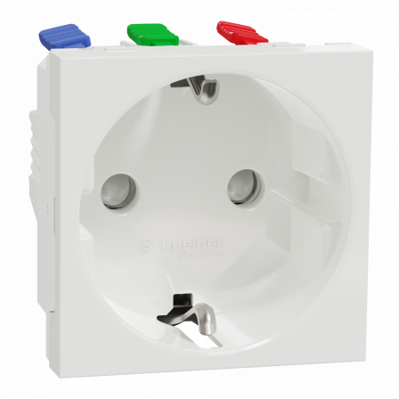 Unica - prise 2P+T - DE - connexion rapide - Blanc - méca seul