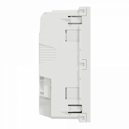 Unica - prise double lum 2P+T - DE - 45° - bornier à vis - Blanc - méca seul